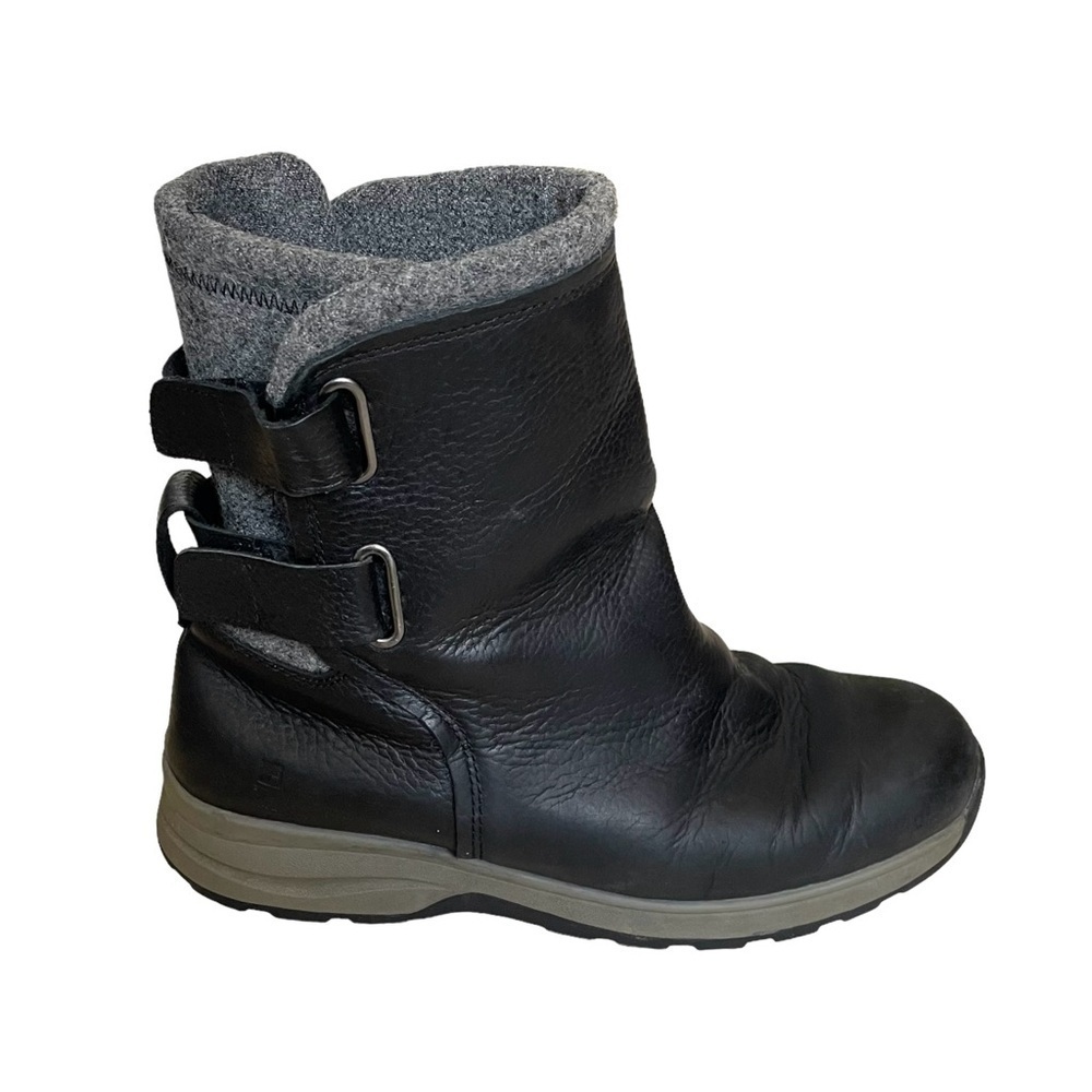 WOOLRICH Black Leather Laure Ankle Boots Size 10